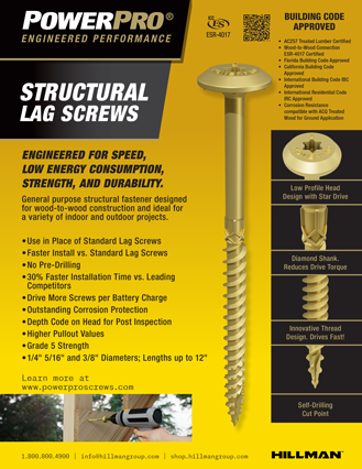 Linea Pro Screw Power Pro® Documents | Technical Specs & Product Resources