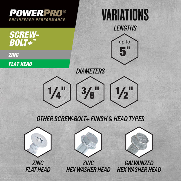 Screw-Bolt+ Concrete Screw Anchor | Power Pro