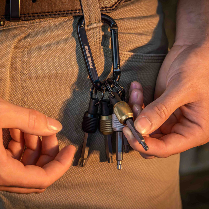 power pro driver bit carabiner